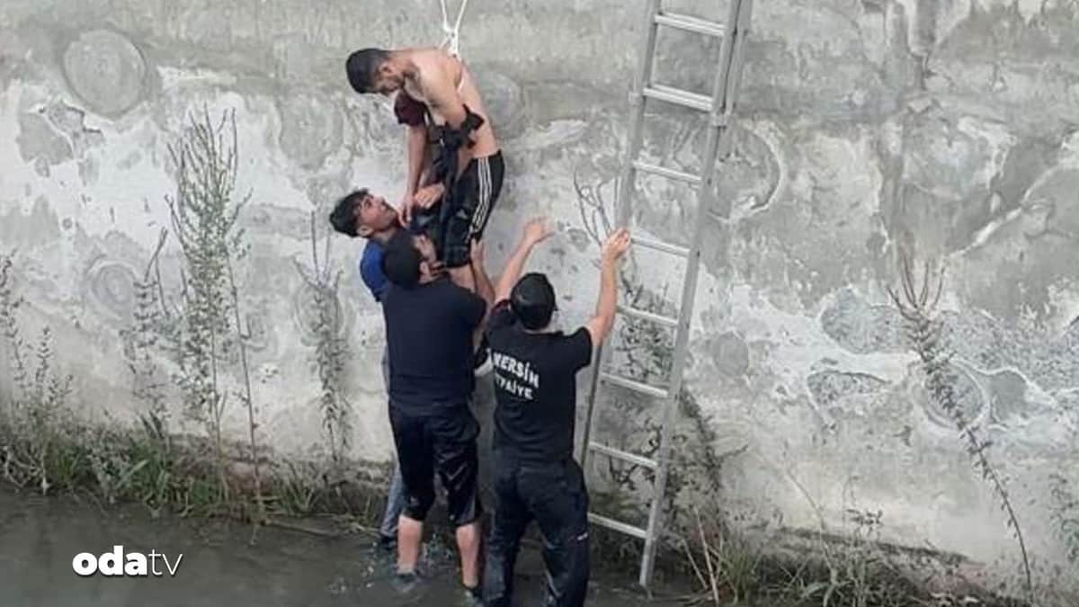 Kanala düşen genci arkadaşı yakaladı, itfaiye kurtardı Kanala düşen genci arkadaşı yakaladı, itfaiye kurtardı