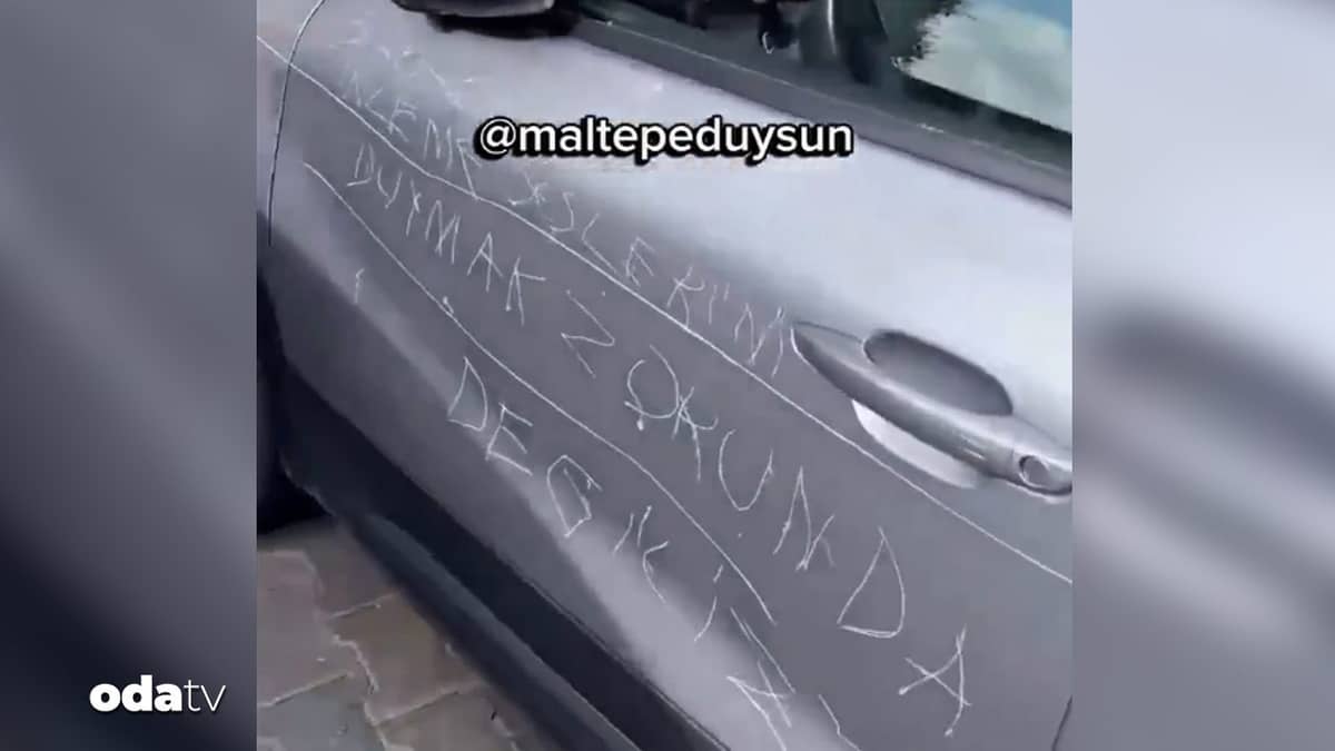 Araca 'İnleme sesi duymak zorunda değiliz' notu kazıdılar Araca 'İnleme sesi duymak zorunda değiliz' notu kazıdılar