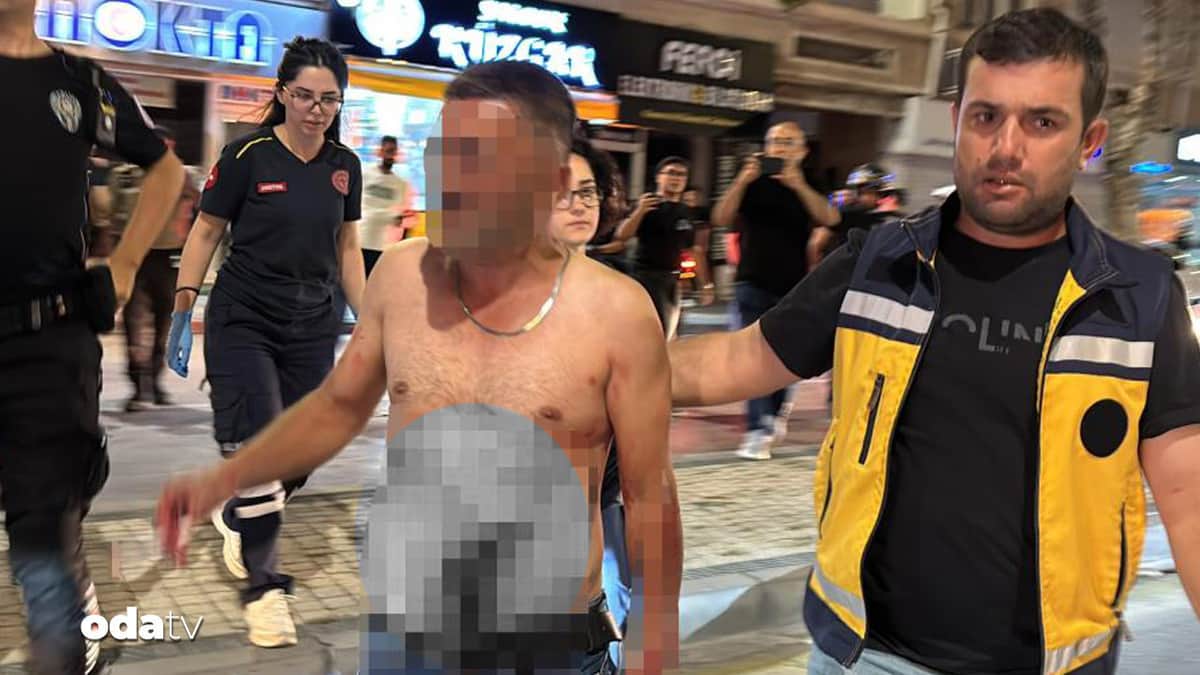 Karnından bıçaklandı polislere bağırdı Karnından bıçaklandı polislere bağırdı