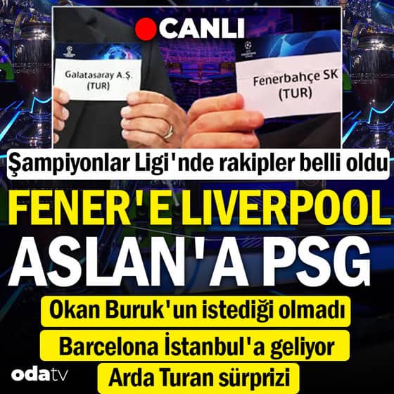 Şampiyonlar Ligi’nde kura heyecanı: Galatasaray ve Fenerbahçe'nin rakipleri Şampiyonlar Ligi’nde kura heyecanı: Galatasaray ve Fenerbahçe'nin rakipleri