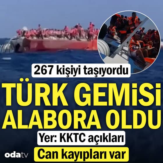 Girne'de 267 kişilik gemi battı Girne'de 267 kişilik gemi battı