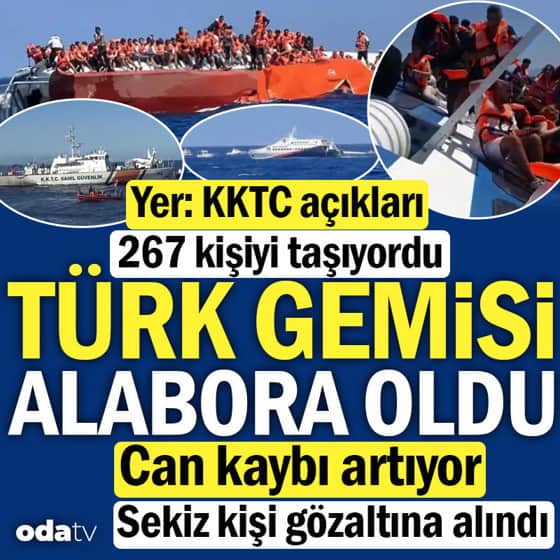 Girne'de 267 kişilik gemi battı Girne'de 267 kişilik gemi battı