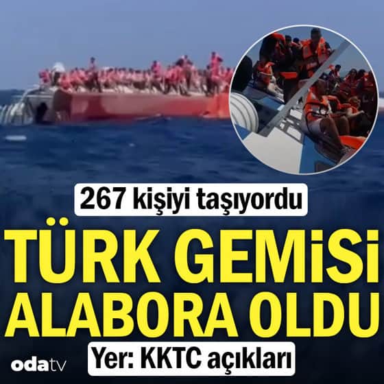 Girne'de 267 kişilik gemi battı Girne'de 267 kişilik gemi battı