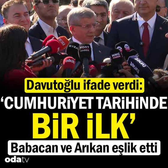 Gökçek ailesinden sonra Davutoğlu ifade verdi: 'Cumhuriyet tarihinde bir ilk' Gökçek ailesinden sonra Davutoğlu ifade verdi: 'Cumhuriyet tarihinde bir ilk'