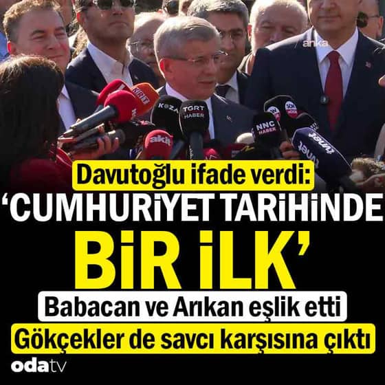 Gökçek ailesinden sonra Davutoğlu ifade verdi: 'Cumhuriyet tarihinde bir ilk' Gökçek ailesinden sonra Davutoğlu ifade verdi: 'Cumhuriyet tarihinde bir ilk'
