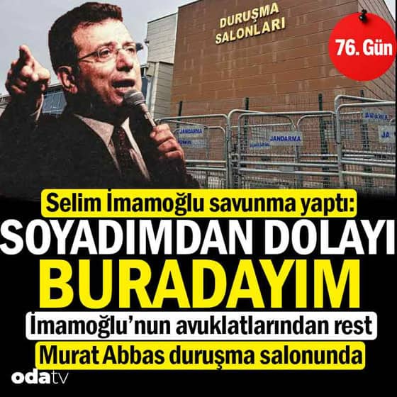 İBB davası 76. gün: İmamoğlu’nun avukatlarından mahkemeye rest: 18.00’den sonra yokuz İBB davası 76. gün: İmamoğlu’nun avukatlarından mahkemeye rest: 18.00’den sonra yokuz