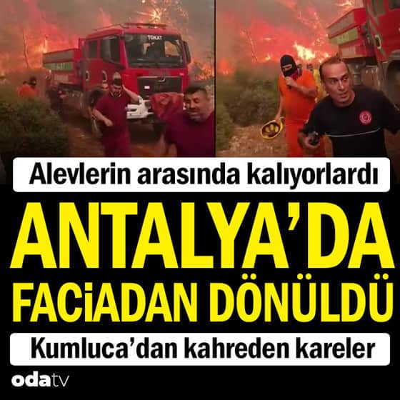 Antalya'da ekipler son anda kurtuldu Antalya'da ekipler son anda kurtuldu