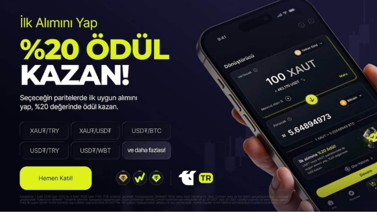 WhiteBIT TR’de ilk kripto işleminin %20’si hediye WhiteBIT TR’de ilk kripto işleminin %20’si hediye