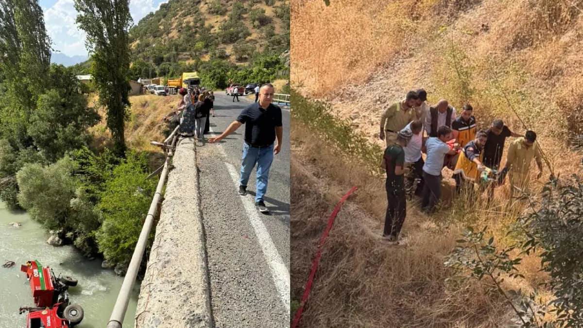 Orman yangınına giden arazöz Zap Suyu'na uçtu: Yaralılar var Orman yangınına giden arazöz Zap Suyu'na uçtu: Yaralılar var