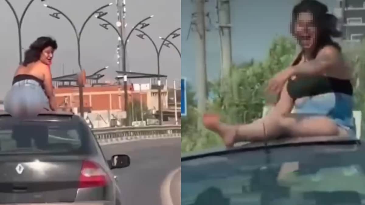 Aracın üstünde yaptığı bu dans sonrası gözaltına alındı Aracın üstünde yaptığı bu dans sonrası gözaltına alındı